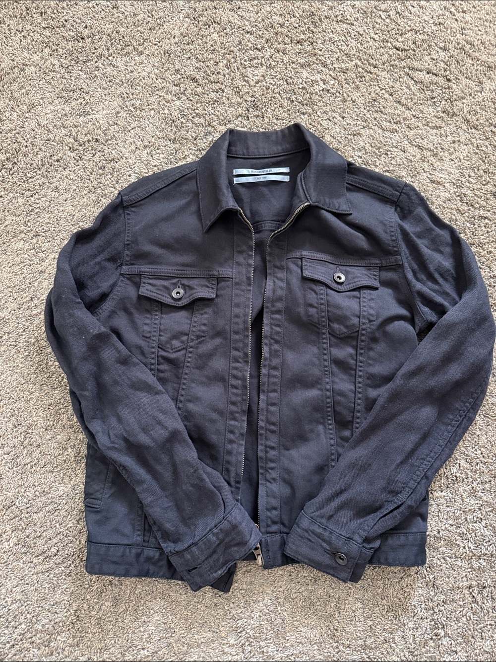 Robert Geller Men's Dark Charcoal Zip Jacket